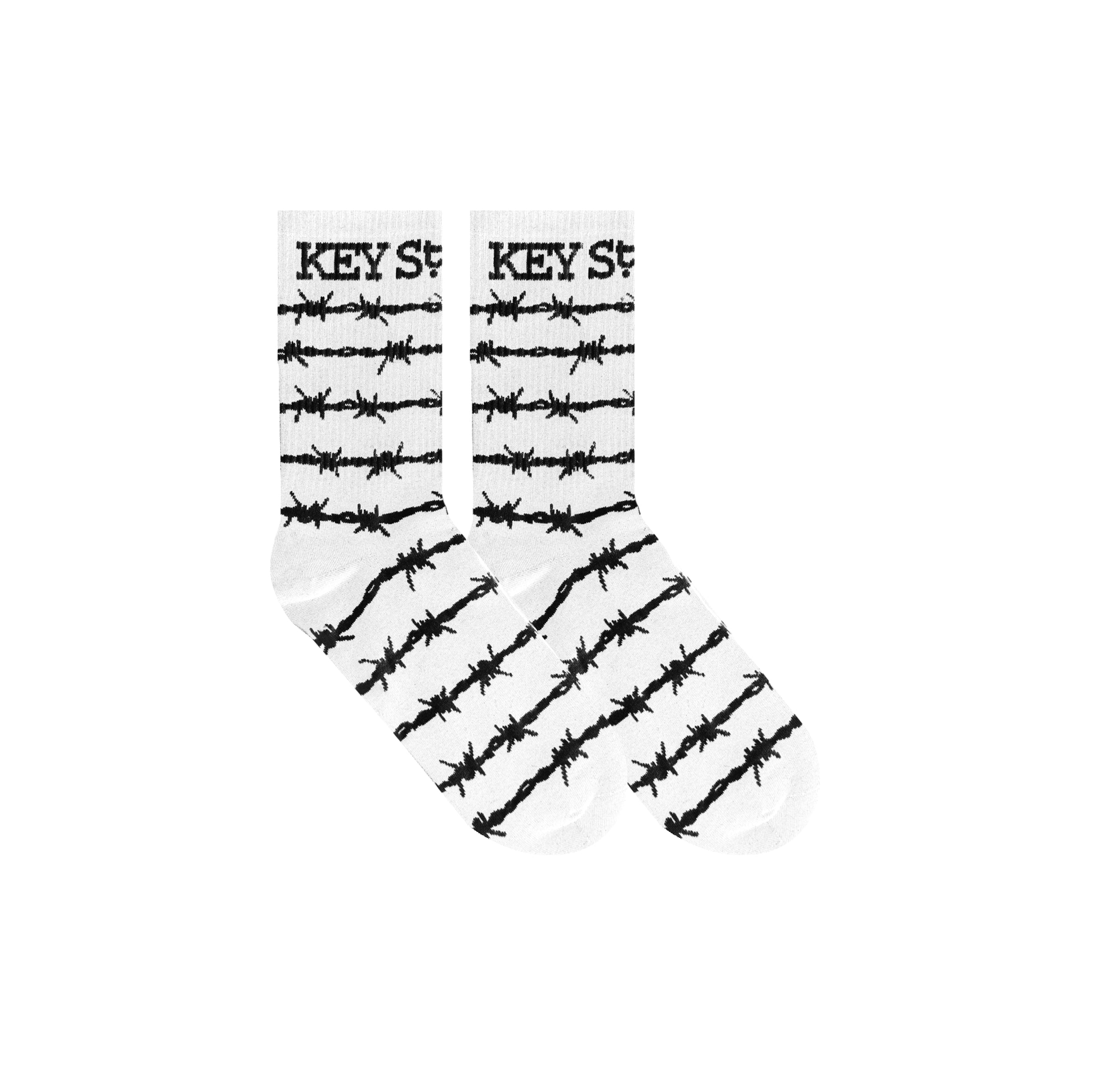 Barbed Wire Sock - White