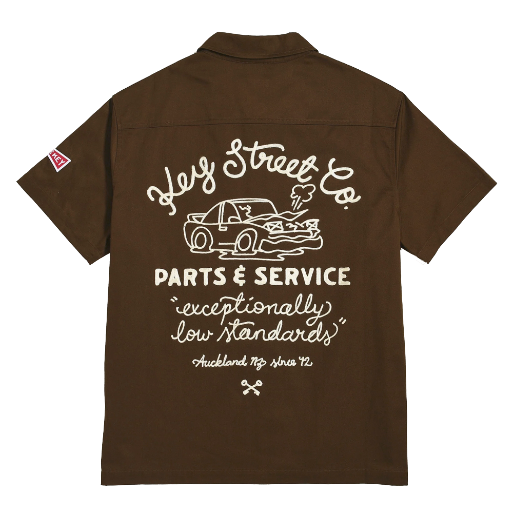 Parts & Service Work Shirt Brown