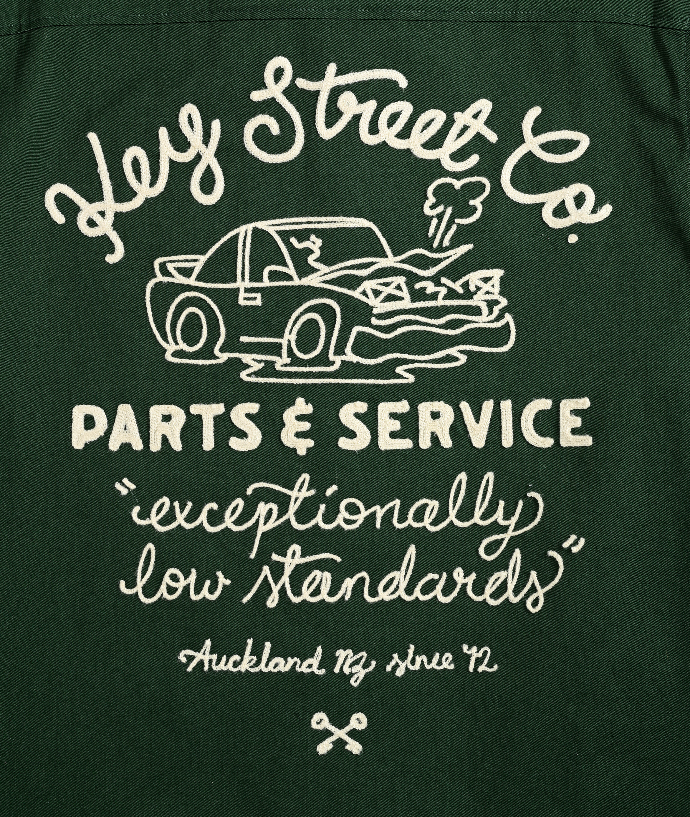 Key Street Parts & Service Work Shirt Green