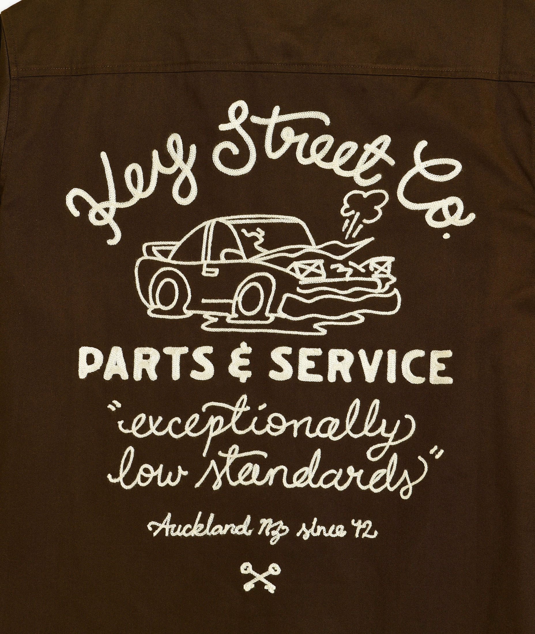 Key Street Parts & Service Work Shirt Brown