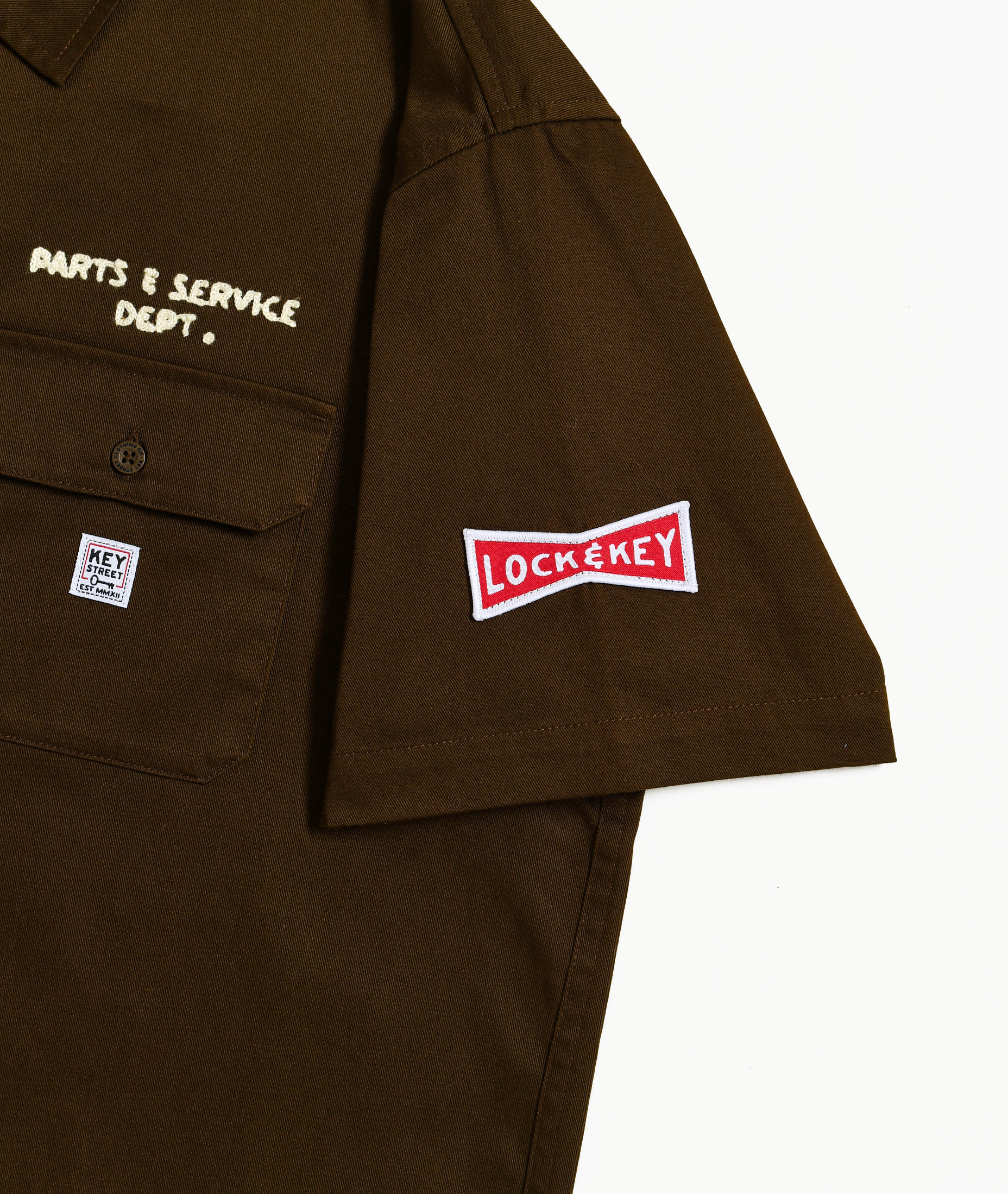 Key Street Parts & Service Work Shirt Brown