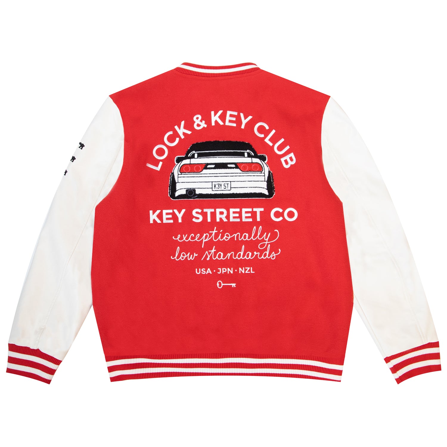 Key Street Red Varsity Jacket